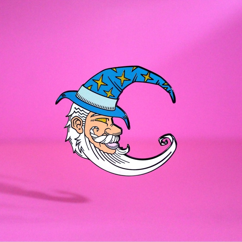Crescent Wizard Lapel Pin